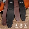 YIKOKO Guitar Strap, 2.5" Wide Soft Head Layer Cowhide Leather