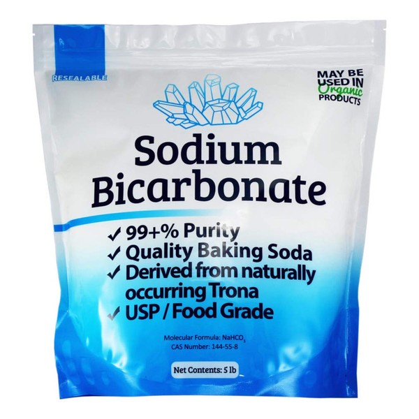 5 lb Organic Sodium Bicarbonate Baking Soda Fine Powder Ormi Listed