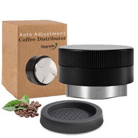 Sesama Espresso Distributor 53MM Coffee Distribution Tool, Self-Gravity Adaptive Heigth New Version Espresso Distributor Compatible with all 53MM Espresso Portafilter, Compatible with 54MM Breville Bottomless Portafilter