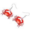 TIZURO Acrylic Cute Sea Crab Earrings Hawaiian Fun Summer Beach