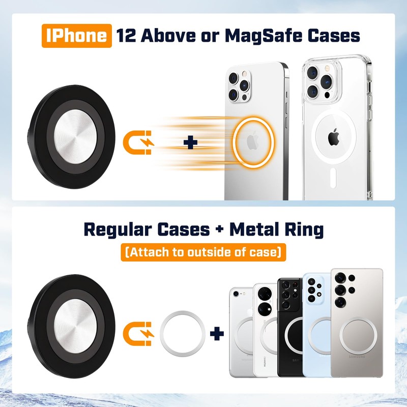 Karltys Magnetic Phone Mount Compatible with Toyota Tacoma 2016-2023, 360°