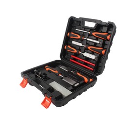 HODYANN 10 Pieces Premium Wood Chisel Tool Sets, 10in Woodworking Carving Chisel Kit with Honing Guide, Carpenter Pencils, Sharpening Stone and Storage Case