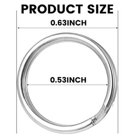Tucnoeu Pack of 150 Key Rings Dog Tag Ring Stainless Steel 15 mm Ideal for DIY Projects and Key Organisation