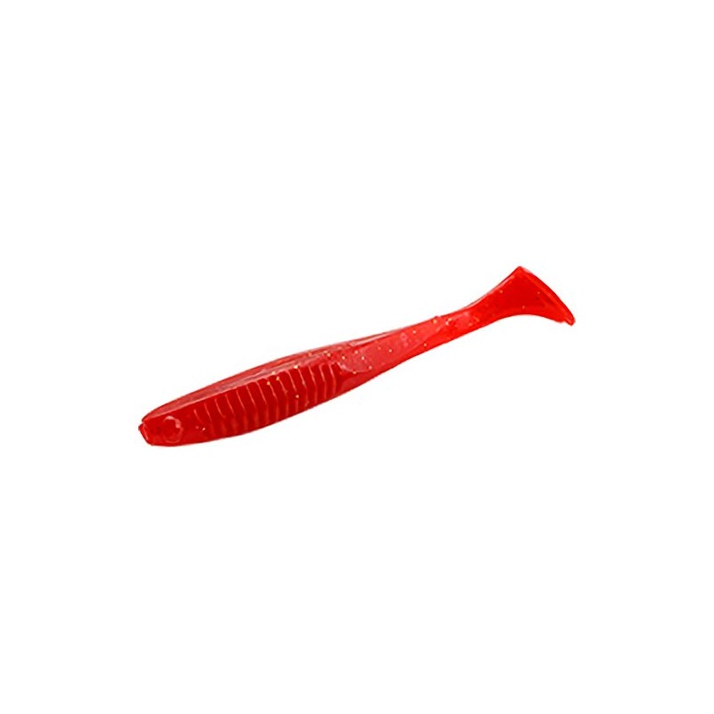 Bait Breath Eggtail Shad, 2.8", #469 Red/Tiny Gold