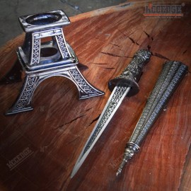 NA 10" Eiffel Tower Letter Opener Blade Dagger Executive Knife Statue w/ GIFT BOX