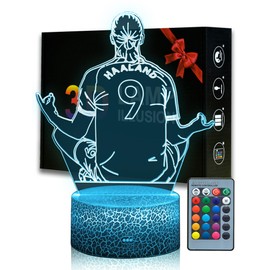 Magiclux Norway Football Player #9 Night Light for Boys,16 Color Changing Dimmable with Remote Room Football Decor,Desk Lamp for Football Fans Kids Teens Men Birthday Christmas Gifts
