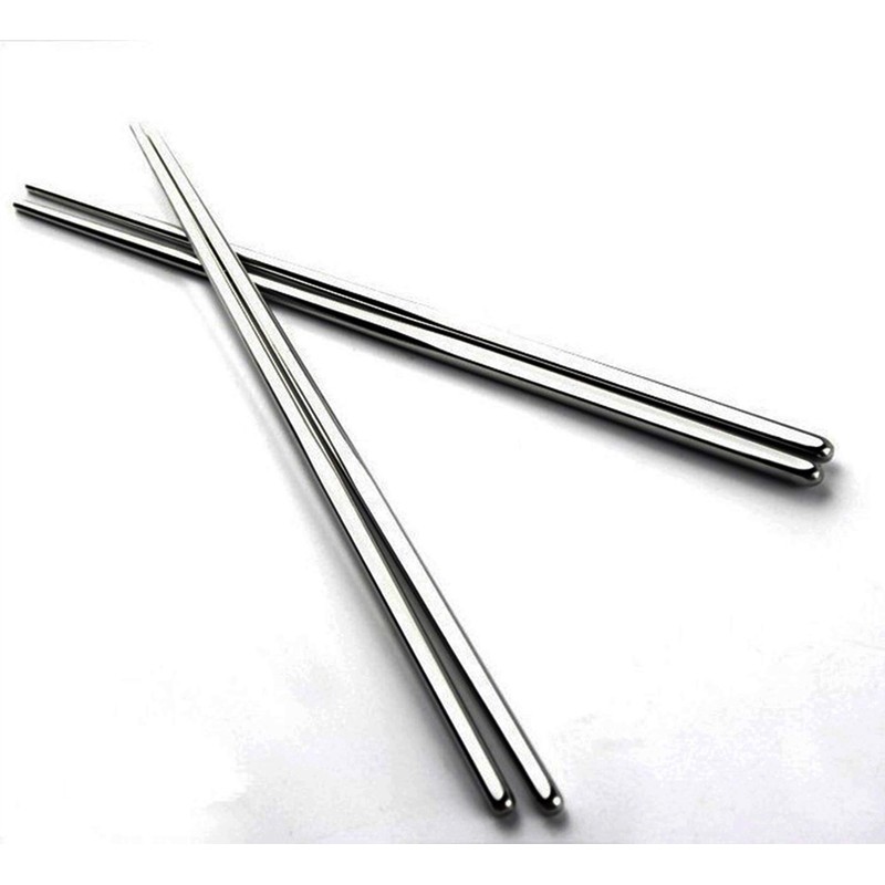 Stainless Steel Chopsticks Metal Chinese Chopsticks (10 Pairs)