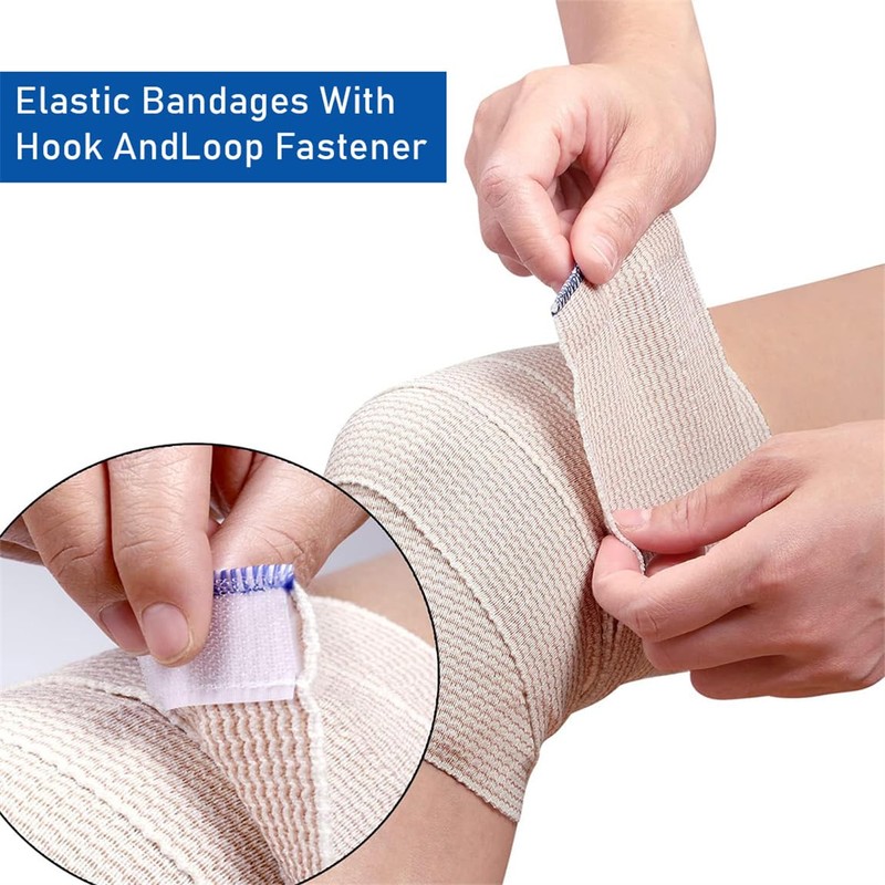 Elastic Bandage Wrap 6 Pack Stretch Compression Bandage Wraps Stretches