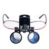 EUSTOMA Clip-on Magnifier Mini Binocular Magnifier for Glasses/Goggles Lightweight Plastic