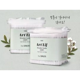 Artreef 아트리프 나무 면봉 300p5개US Artree Wooden Cotton Swabs 300pcs 5packs US [Artree Wooden Cotton Swabs 300P_5 pieces]