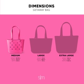 Simple Modern Simple Modern Medium Beach Bag | Waterproof Rubber Tote with Zipper Pocket for Travel, Pool, Boat, Groceries, Sports | Getaway Bag Collection | Malibu