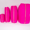 Phlox Collective Nylon Travel Pouch Makeup Bag (Hot Pink, Large)