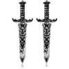 2 Stück Dolch Kunststoff,Piraten Dolch,Silberner Fake Messer,Piratensäbel Requisite,Piratenschwert,Nicht Scharf Spielzeug