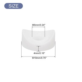 sourcing map 26Pcs Plastic Round Washers, 6mm x 19mm x 4mm White PE Concave Washer Spacer Hardware Machine Fastener for Round Tube Fixing