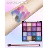 Eyeshadow Palette, 16 Colours, Eyeshadow Matte Shimmering and Brush, Eyeshadow