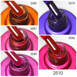 VENALISA 10 ML Jelly Gel Nail Polish Set with DIY Nail tips Kit, 5 Pcs Transparent Yellow Purple Red Gel Polish Color High Gloss Soak Off U V Nail Manicure Salon DIY