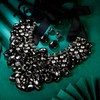 Flyonce Costume Jewelry for Women, Rhinestone Crystal Statement Necklace Earrings