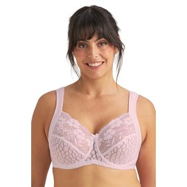Miss Mary of Sweden Jacquard & Lace Side Support Underwired Bra, Pale Pink, 85 G