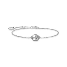 Thomas Sabo A2041 Tree of Love Bracelet with Stones 925 Sterling Silver, Sterling Silver, Cubic Zirconia