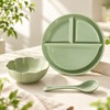 Ceramic Divided Plate Set for Everyday Meals – 3-Section Serving