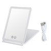 LED Makeup Mirror 3X Magnifying Lighted Compact Rechargeable Portable for