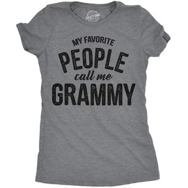 Womens My Favorite People Call Me Grammy T Shirt Funny Grandma Funny Womens T Shirts Mother's Day T Shirt for Women Funny Grandma T Shirt Dark Grey L