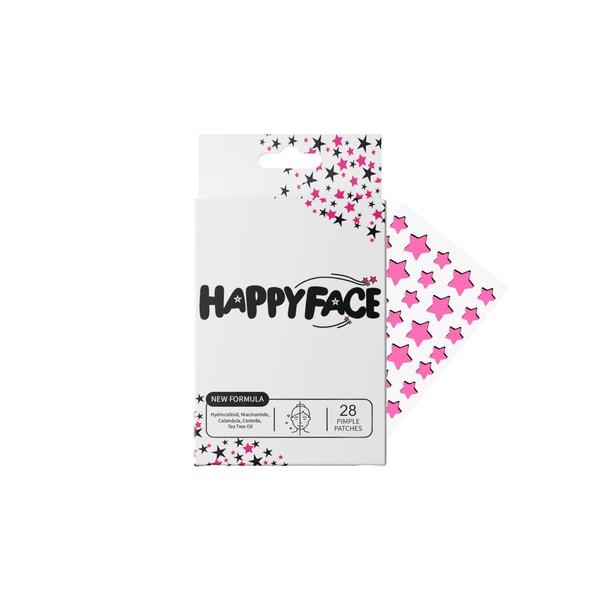 HappyFace Pink Stars Pimple Patches, Acne Spot Dots, Pink Party