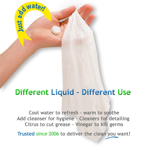 WYSI Multi-Purpose Expandable Wipes, Just Add Water - 14x 12ct