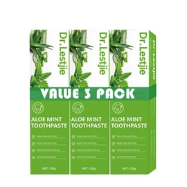 Aloevera Toothpaste Minty Flavour Cleaning Toothpaste Helps Deep Cleaning Teeth Fresh Breath Strengthens Tooth Enamal Kids Friendly SLS Free Non-Toxic 4.23oz-3Pack