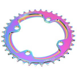 104 BCD Mountain Bicycle Narrow Wide Round Chainring Repair Colorful Single Chain Ring38T Round Chainring/ 104BCD