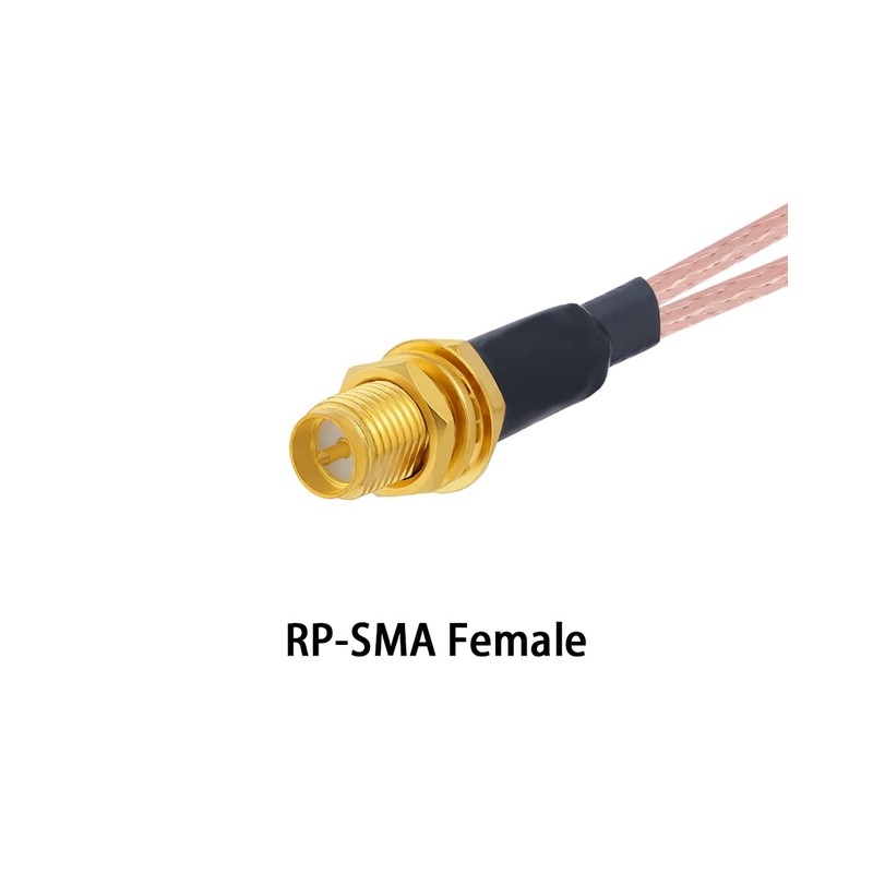 Vecys RP SMA Buchse auf Dual TS9 Stecker Rechtwinklig Anschluss