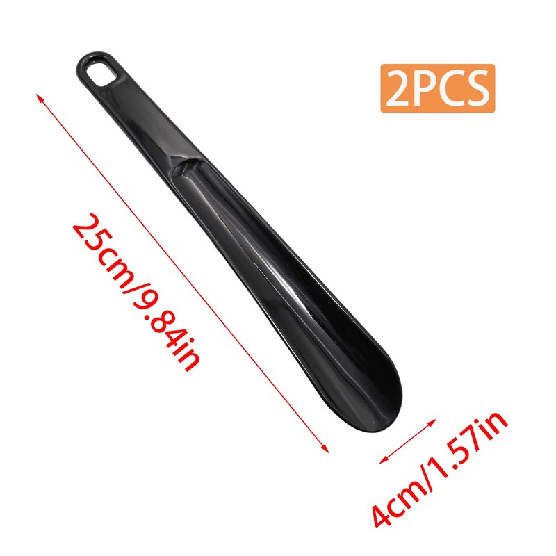 Wuyituart 2 Pcs Plastic Shoe Horns 9.8 Inch Portable Long