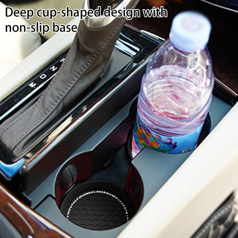 AUCELI Bling Car Cup Holder Coaster, 4 Pack Rhinestone Non-Slip