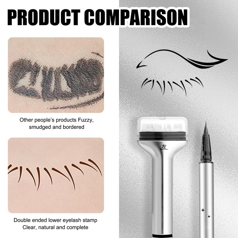 Lower Lash Stamp, Eyeliner Stamp Eyelash Stamp 2 in 1