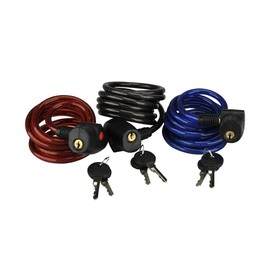FISCHER Family 85893 Spiral Lock Pack of 3 Length 180 cm Diameter 8 mm Assorted Colours