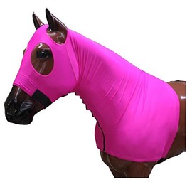 Showman Breathable Lycra Hood w/Zipper Neck (Pink, X-Large)