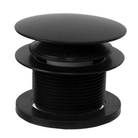 Westbrass A398R-62 1-1/2" NPSM Coarse Thread Mushroom Tip-Toe Bathtub Drain Stopper, Matte Black