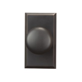 Delaney Hardware Bravura 906 Macon Knob Privacy Lockset with Modern Rectangle Trim Door Knob for Bedroom/Bathroom, Oil Rubbed Bronze