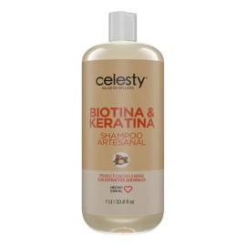 Shampoo Biotina Keratina 1lt 0% Sulfatos Parabenos Celesty