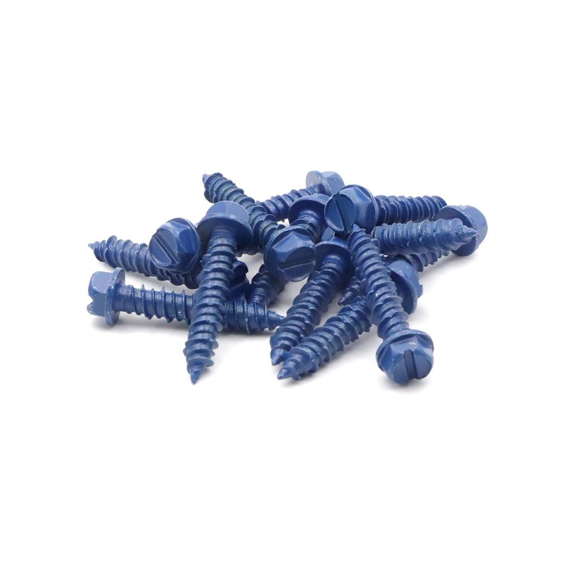 IMScrews 1/4" x 1-1/4" Masonry Anchor Screws, Short Hex Slotted