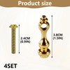 Nouiseuns Brass Shelf Rail Brackets for Gallery Rails – 4PCS