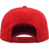 KBE-5-SNAP RED-WHT Classic 5 Panel Constructed Front Baseball Cap Adjustable