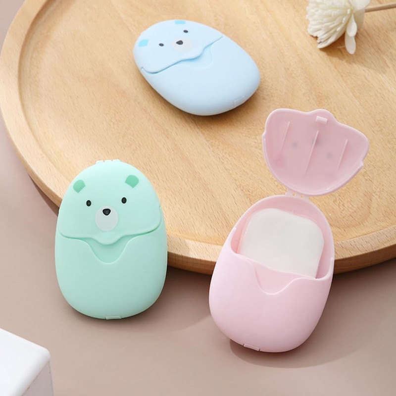 SGERUFZ Pack of 150 Disposable Paper Soap Sheets, Portable Mini