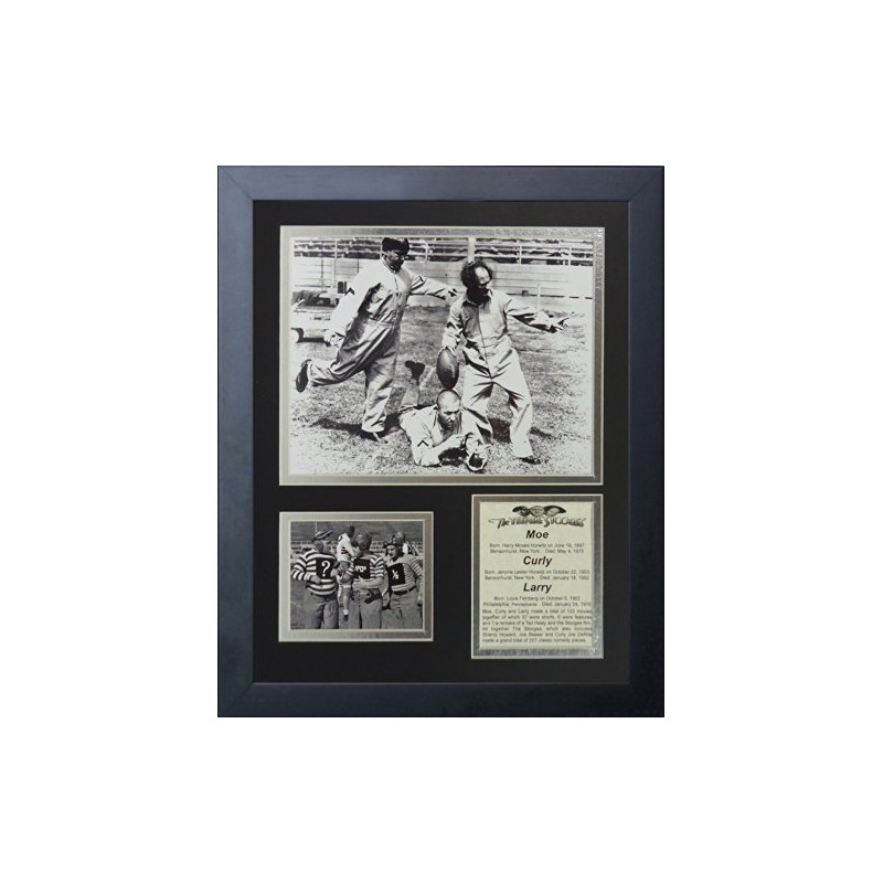 Legends Never Die The Three Stooges Football Framed Photo Collage,