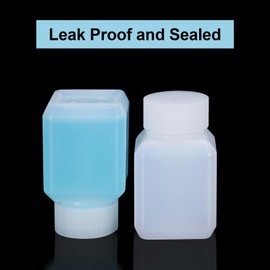 UMETASS 1oz/30ml Leak Proof Plastic Bottles with Caps for Liquids Sample, Reusable Small Bottles Containers for Travel, Camping and Hiking (Translucent, 10 Pcs)