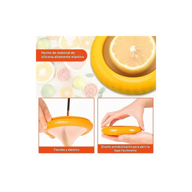 Recipientes Silicona Reutilizables 5 Unidades para Nevera, Conserva Cebolla, Tomate,