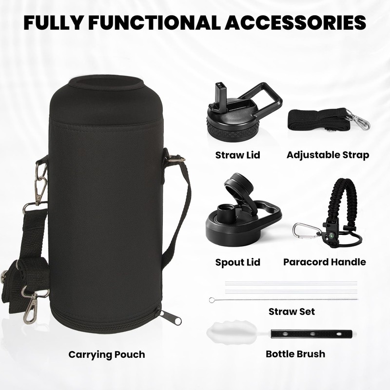 RAYMYLO Insulated Water Bottle 87 oz, Triple Wall Vacuum Stainless
