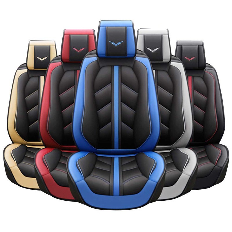 otoez Leather Car Seat Covers Full Set, Full Coverage Seat