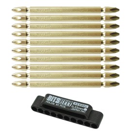 Vessel BW-13 Bit Set + 0.08 x 4.3 inches (2 x 110 mm), Set of 10, Holder Included