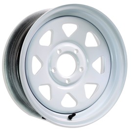 Trailer Wheel Rim 14X5.5 J 5-4.5 White Spoke 2200 Lb. 3.19 Center Bore 75PSI